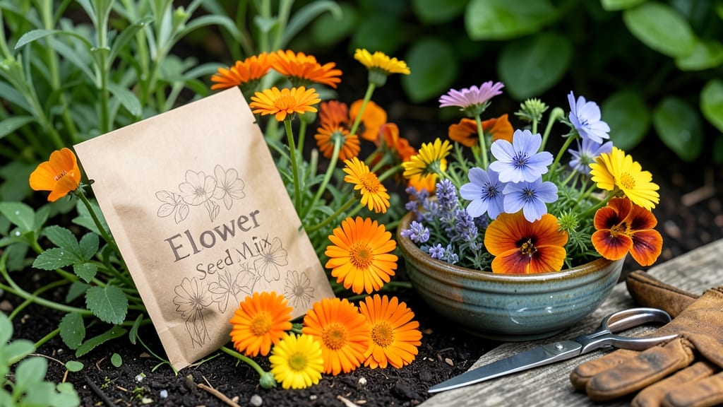 Edible Flower Seeds Mix: Cold-Stratified Blooms in 60 Days for Vibrant Lawns