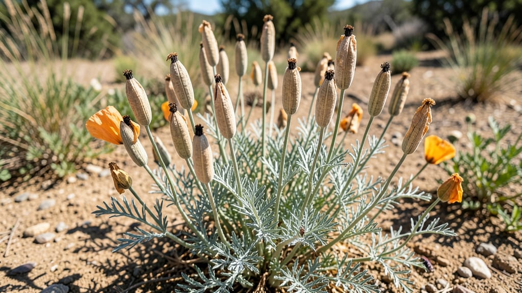 California Poppy Seed Pods: Natural Twist-Release for Hands-Off Harvesting