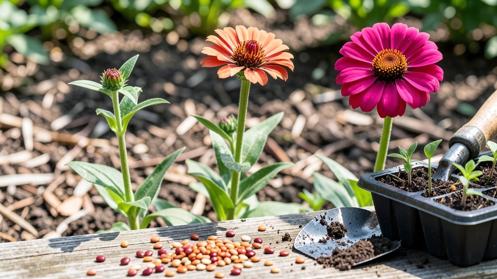 Zinnia From Seed To Flower: Twist-Free Pods and Blooms in 60 Days
