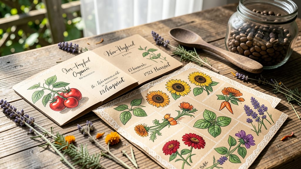 Seed Packet Art: Whimsical Garden Markers That Pop Open Naturally