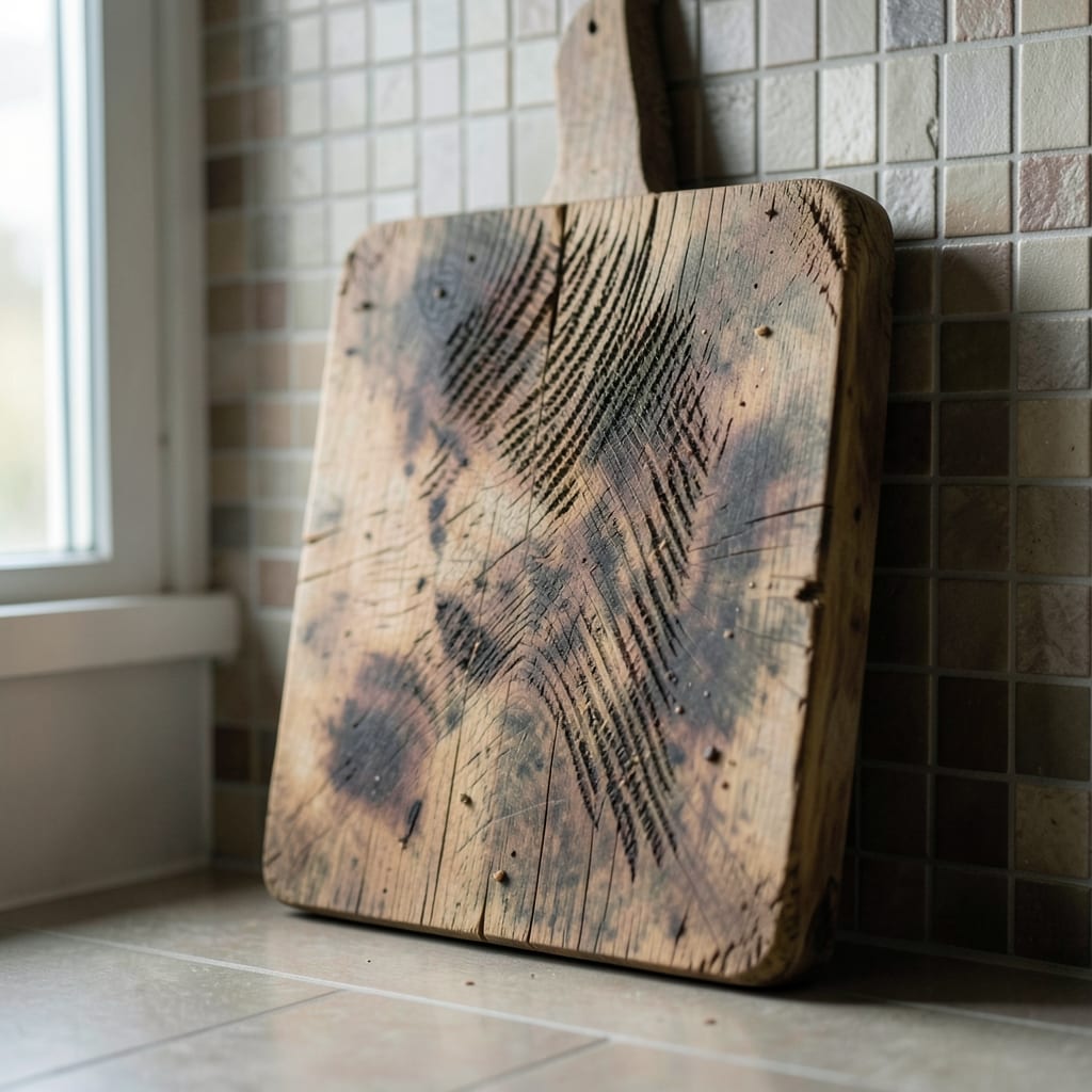 The wooden cutting board