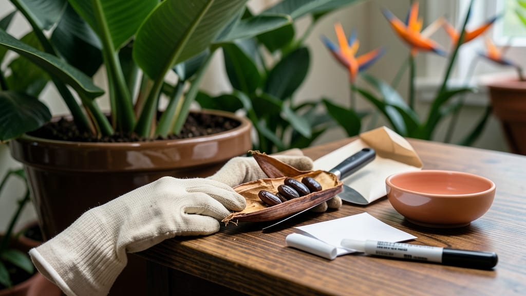 Bird of Paradise Seed Pods: Natural Twist-Release for Hands-Off Collection